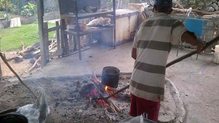 Trevor Working the Fire - 2